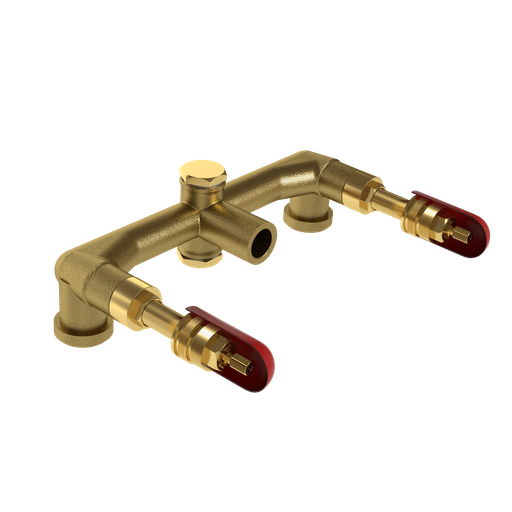 Unfinished Wall Mount Two Handle Widespread Rough-in Valve