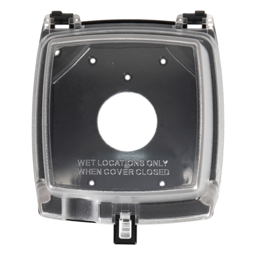 Product image for Intermatic WP1050 1Gang or 2Gang Weatherproof In-Use Cover, 4-3/4" Deep - Clear