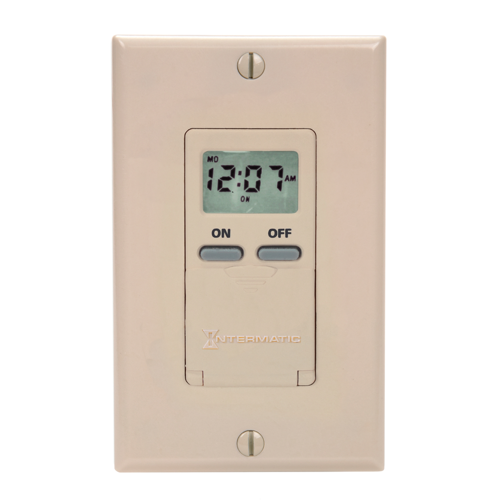 Product image for Intermatic EI500LAC 7-Day 120 VAC 60 Hz 15 Amp Light Almond Programmable Timer