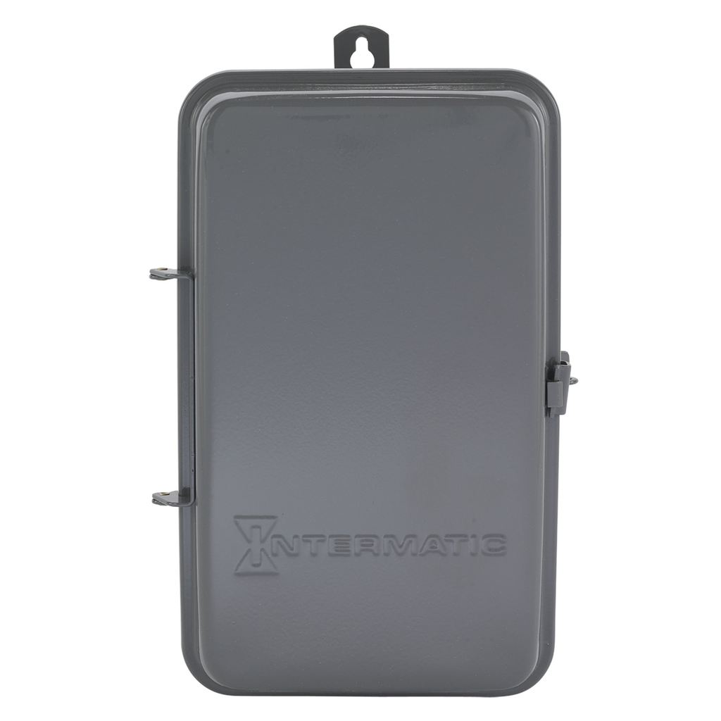 Product image for Intermatic T1871BR NEMA 3R Steel Case 125 VAC 60 Hz 40 Amp DPDT Electromechanical Time Switch with Clock Motor Terminal