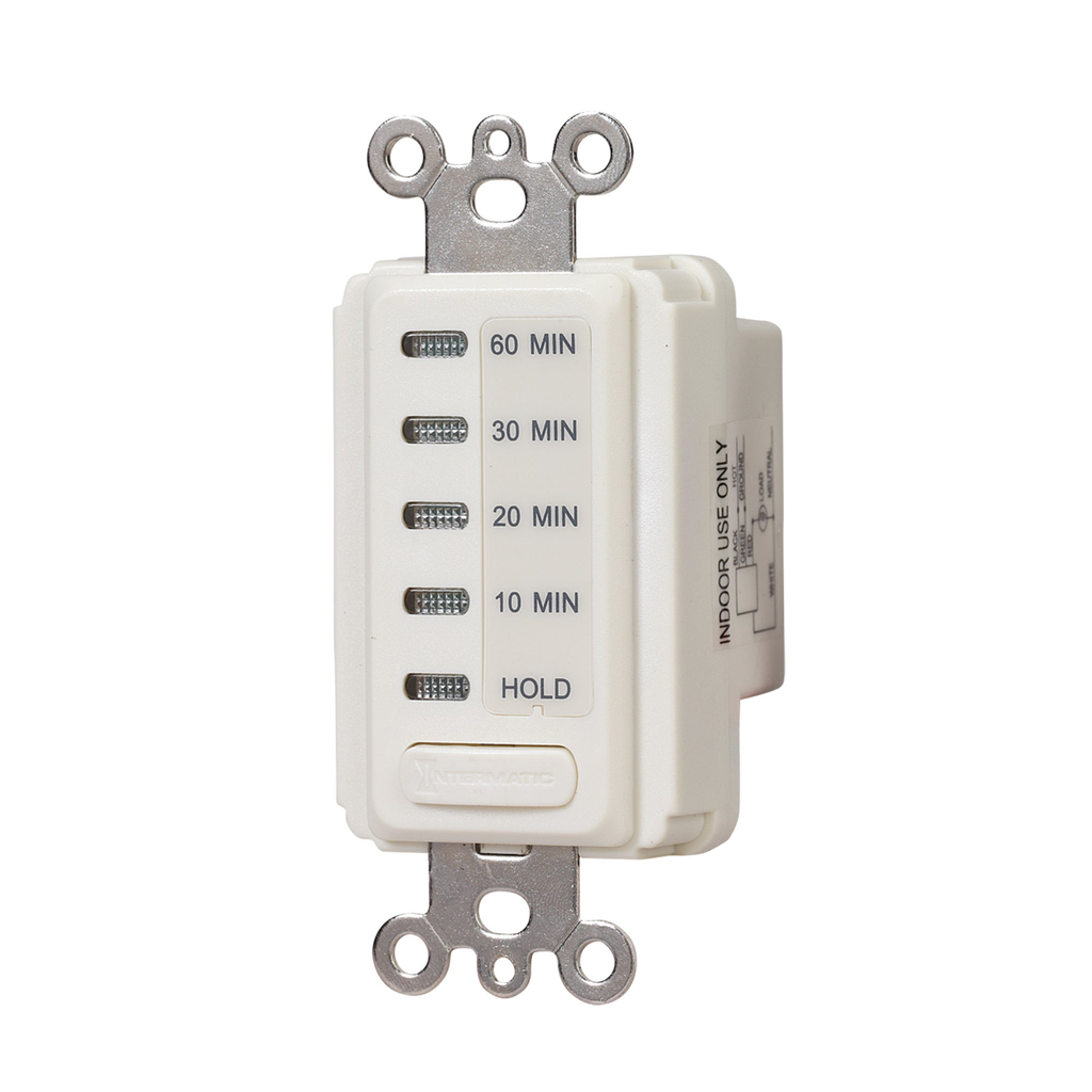 Product image for Intermatic EI210LA 10/20/30/60 Minute 120 VAC 60 Hz 1-Pole Light Almond Electronic Auto-Off Timer with Hold