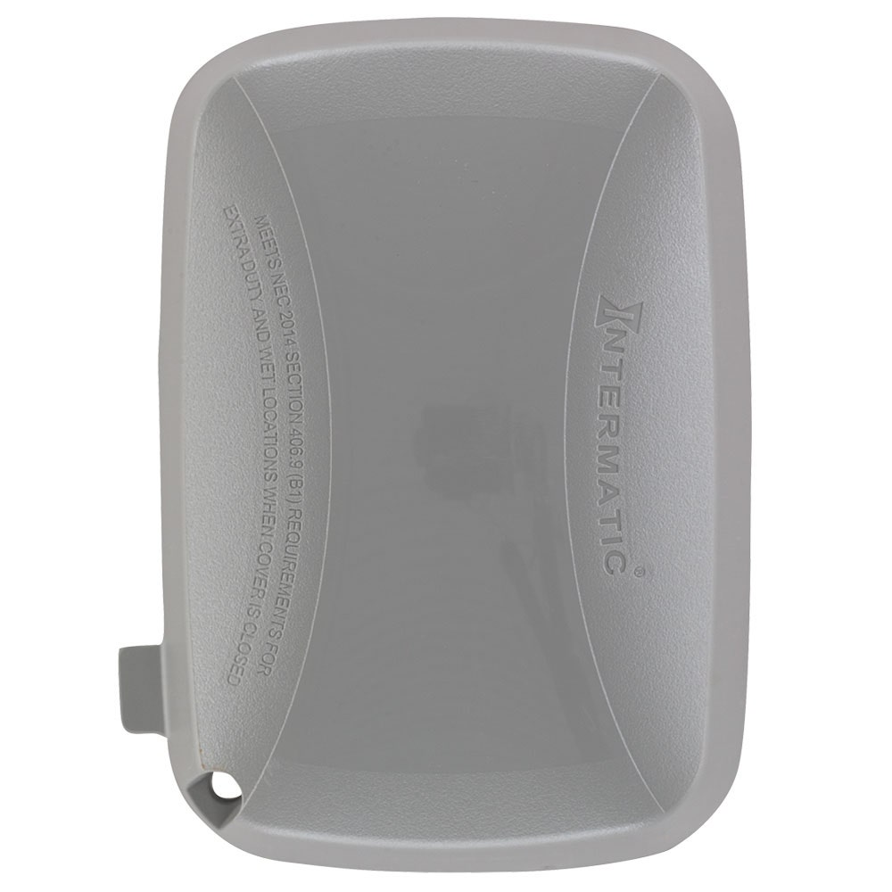Product image for Intermatic WP5100G 1-Gang Vertical / Horizontal Extra Duty In-Use Receptacle Cover, 2-3/4" Deep - Gray