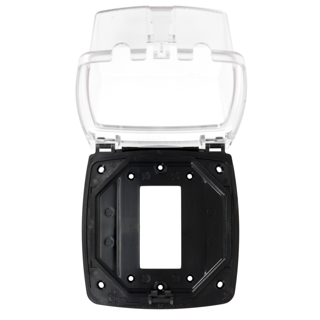 Product image for Intermatic WP1020C 1Gang or 2Gang Weatherproof In-Use Cover, 2-1/4" Deep - Clear