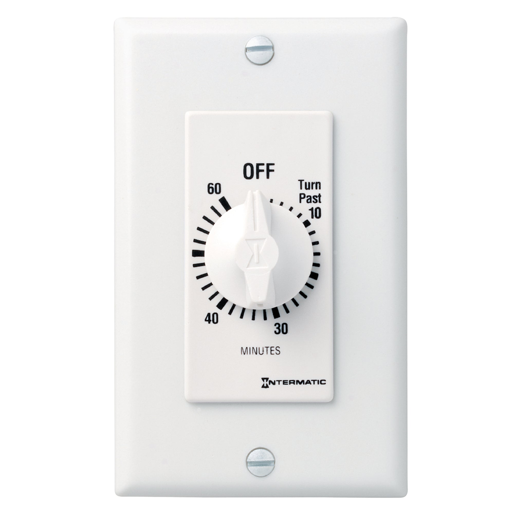 Product image for Intermatic FD460MW 60 Minute 125 to 277 VAC 60 Hz DPST White Countdown Timer