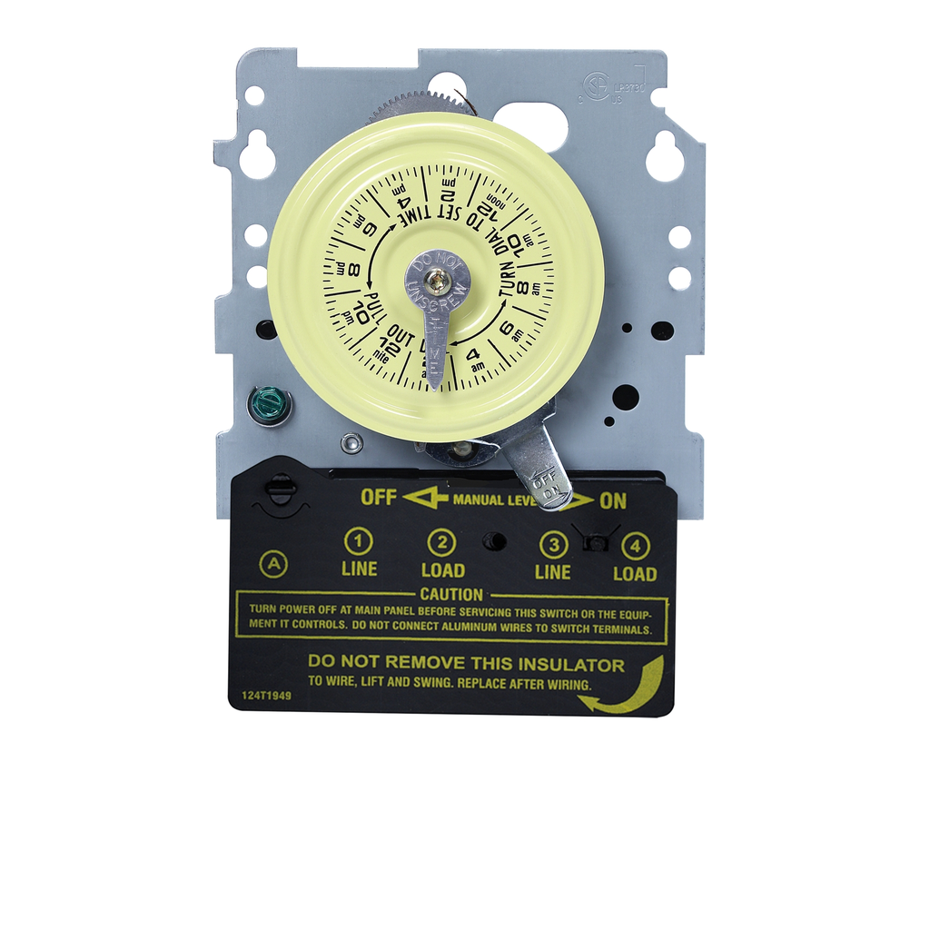 Product image for Intermatic T104M 208 to 277 VAC 60 Hz 40 Amp DPST Electromechanical Time Switch