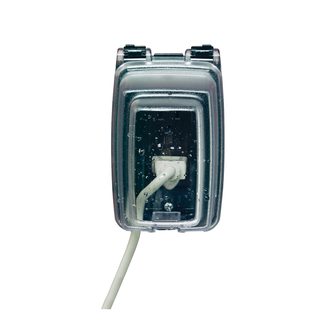 Product image for Intermatic WP1010C 1Gang Vertical Weatherproof In-Use Cover, 3-1/8" Deep - Clear
