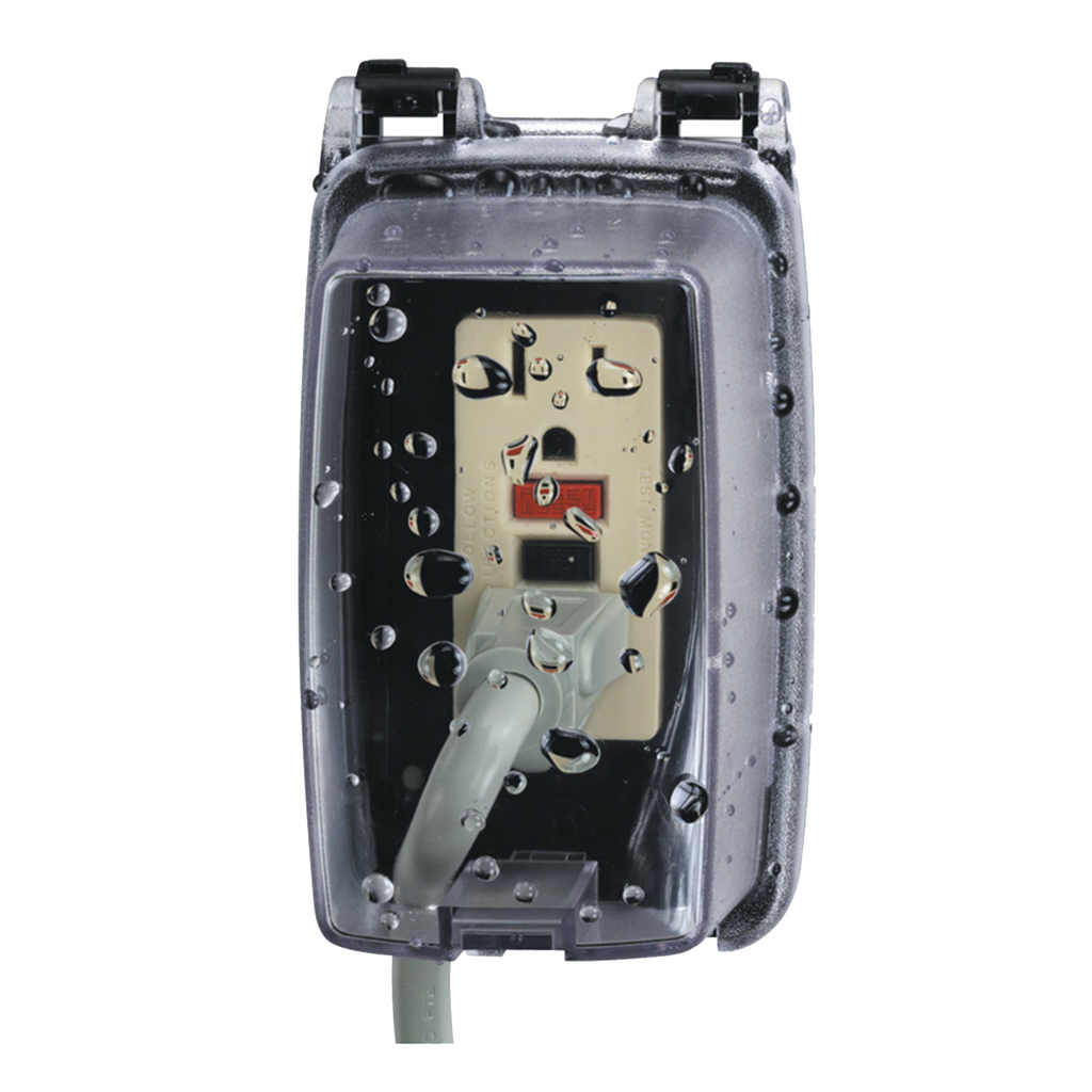 Product image for Intermatic WP1000C 1Gang Vertical Weatherproof In-Use Cover, 2-1/4" Deep - Clear