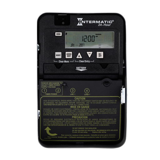 ET1105C - 24-Hour 1 Circuit Electronic Control, 120-277 VAC, SPST, Indoor Metal Enclosure
