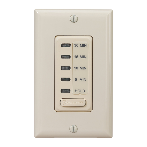 Electronic Countdown Timer, 120 VAC, 60 Hz, Preset Times 5,10,15,30 Minute, With Hold, Ivory