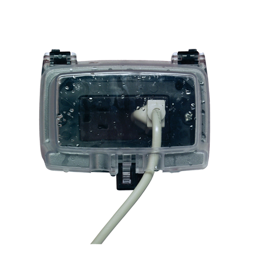 Product image for Intermatic WP1010HC 1Gang Horizontal Weatherproof In-Use Cover, 3-1/8" Deep - Clear