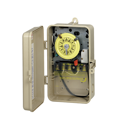 Intermatic T101R201 NEMA 3R Steel Case 125 VAC 60 Hz 40 Amp SPST Electromechanical Time Switch with Pool Heater