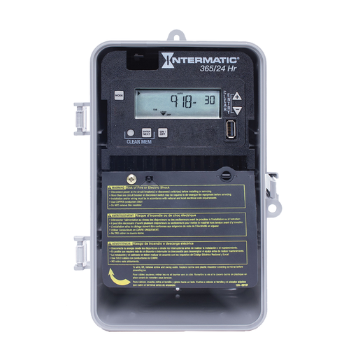 Product image for Intermatic ET2115C NEMA 1 Steel Case 24 Hour 120 to 277 VAC 60 Hz 20 Amp SPDT Electronic Control