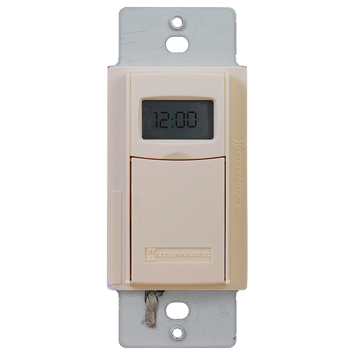 7-Day Heavy-Duty Programmable Timer, 120-277 VAC, 15A, Light Almond