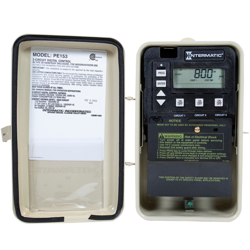 Product image for Intermatic PE153 3 CIR TMR,MTL CASE