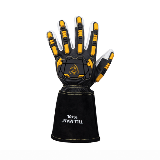 1940 Impact Welding & Metalworking Glove, Large, Pearl/Black/Gold