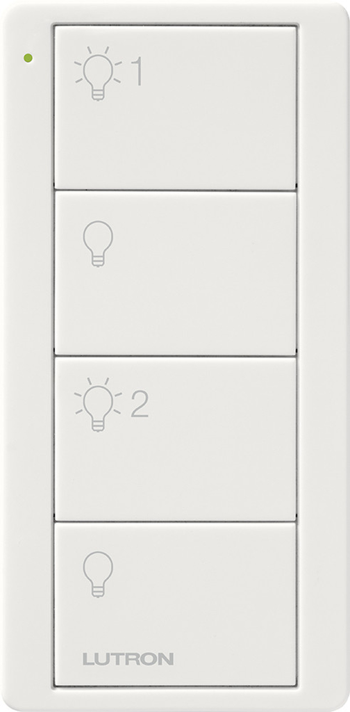 Product image for Lutron Electronics PJ2-4B-WH-L21P 10 mA 3 VDC 4-Button White Remote Control