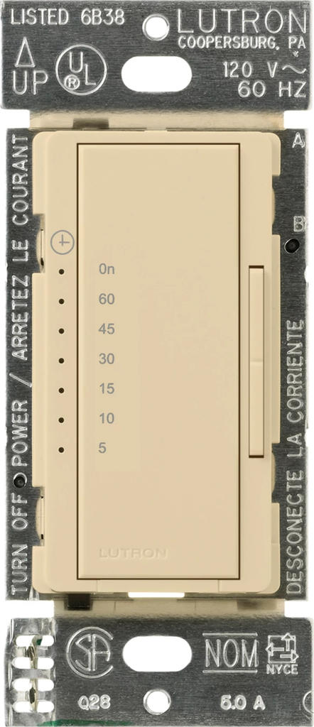 Product image for Lutron MA-T51MN-IV MA TIMER 1H 3-5A ML