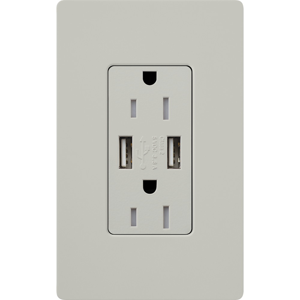 Product image for Lutron SCR-15-UBTR-PD SC 15A USB TAMPE