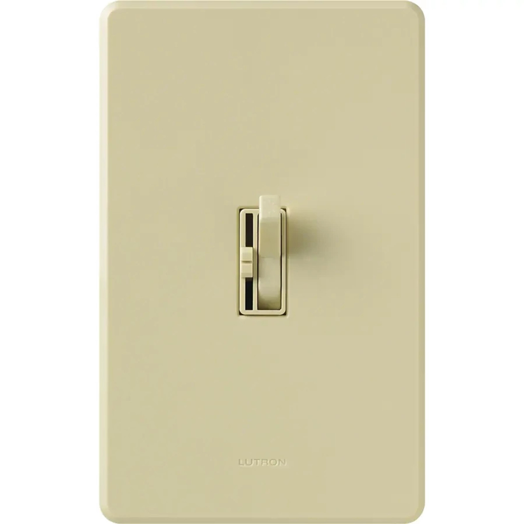 Product image for Lutron AYFSQ-F-LA 120 VAC Light Almond 3-Speed 1-Pole/3-Way Toggle On-Off Fan Control Dimmer