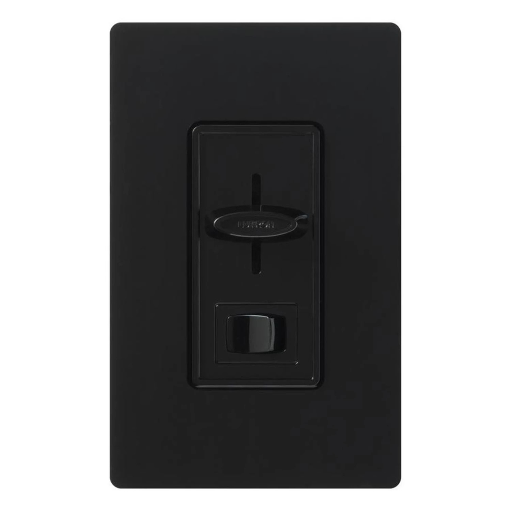 Product image for Lutron SFSQ-LF-BL 360 W 120 VAC 1.5 Amp 1-Pole Black Incandescent/Halogen Fan/Light Speed Control Switch
