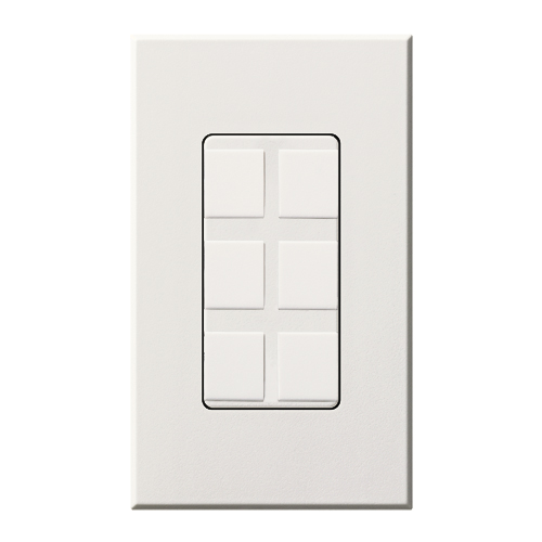 Product image for Lutron NT-6PF-WH 6-Port Frame with Blank Nut