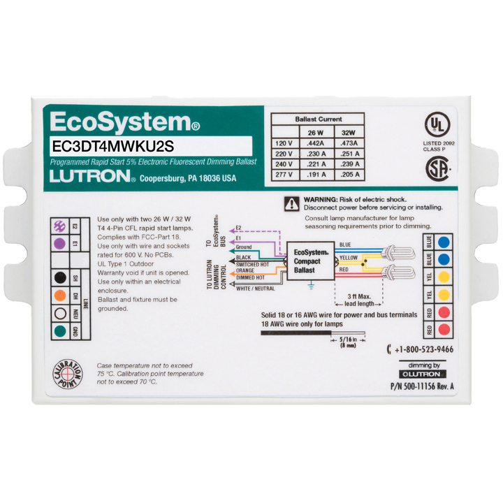 Product image for Lutron EC3DT418KU1 ECOSYSTEM BALLAST-3