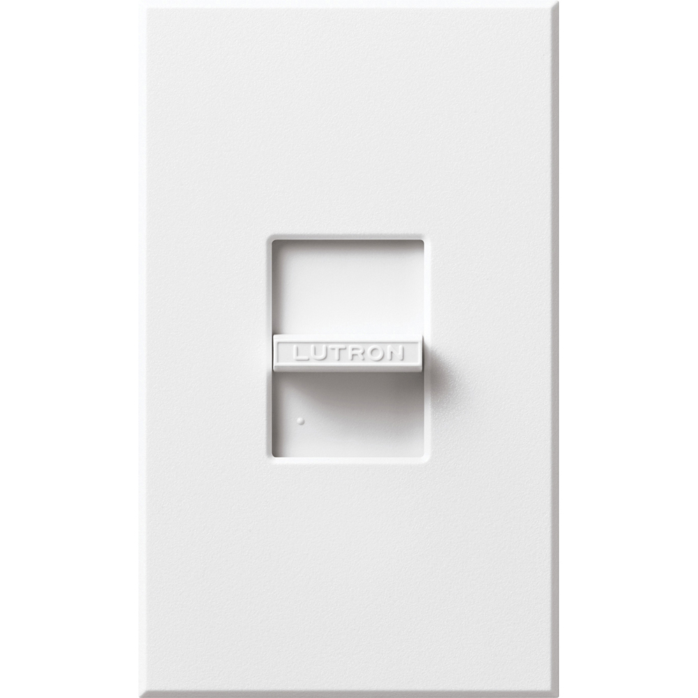 Product image for Lutron NF-10-WH 120 VAC White 1-Pole Fluorescent Slide Dimmer