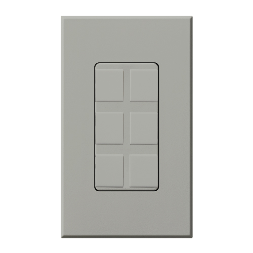Product image for Lutron NT-6PF-GR SIX PORT FRAME W/BLAN