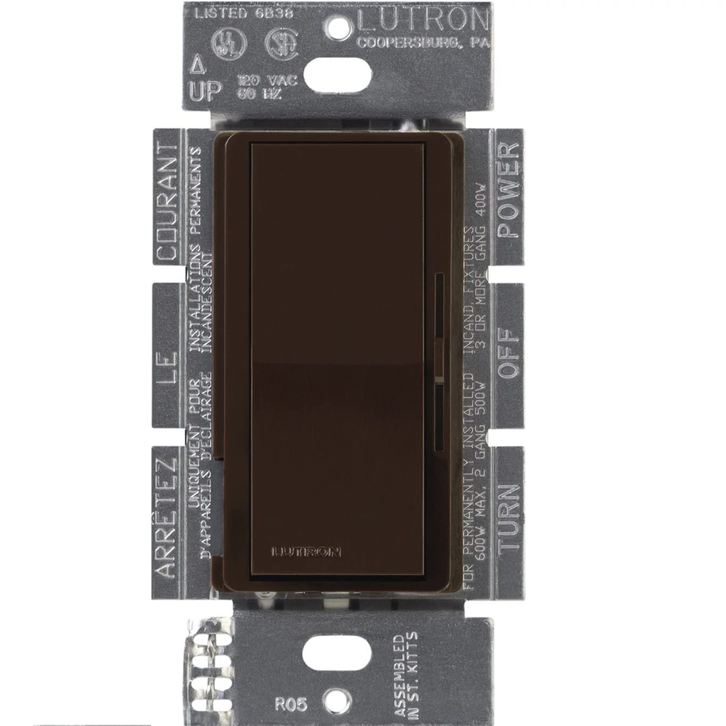 Product image for Lutron DVELV-300P-BR 300 W 120 Volt Brown 1-Pole Electronic Low Voltage Dimmer