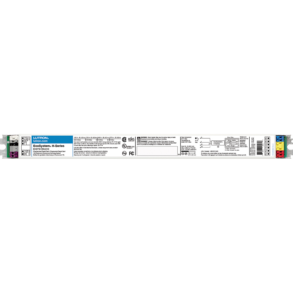 Product image for Lutron EHDT817MU210 ECOSYS H SERIES T8