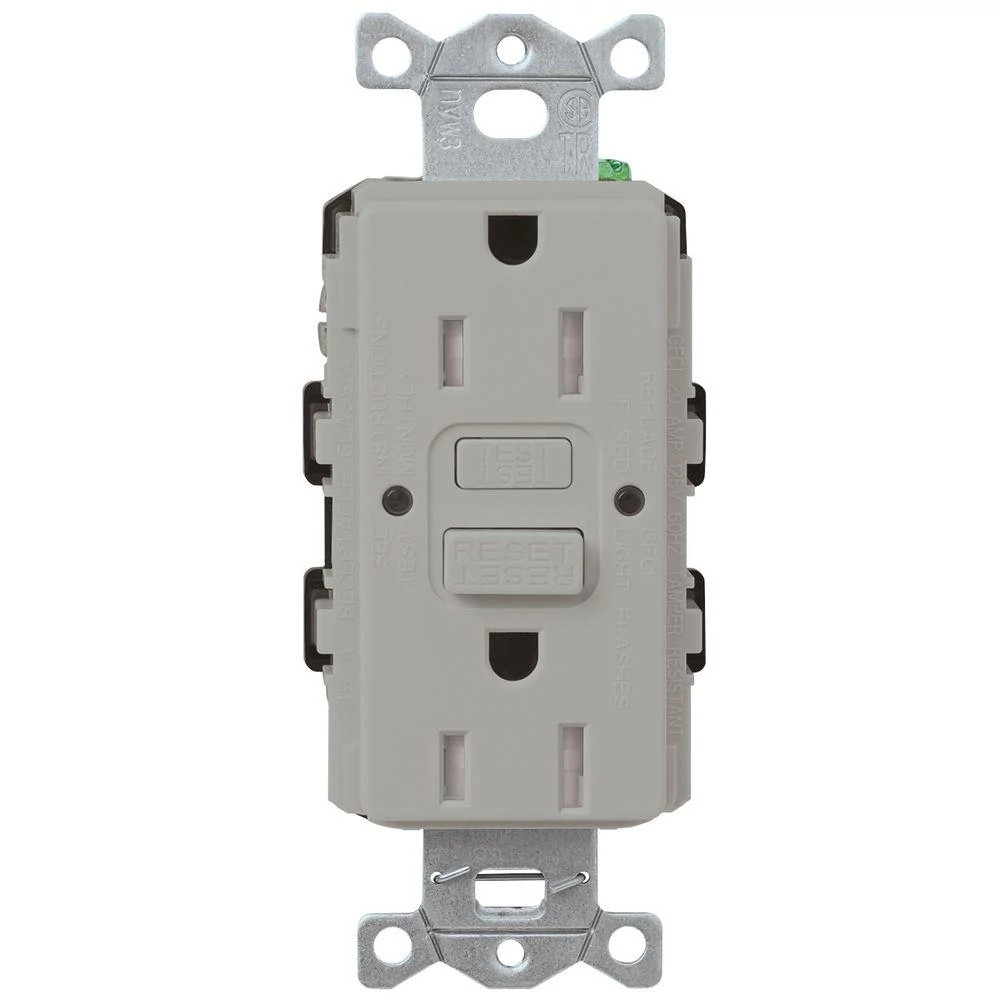 Product image for Lutron CAR-15-GFST-GR CA 15A GFCI SELF