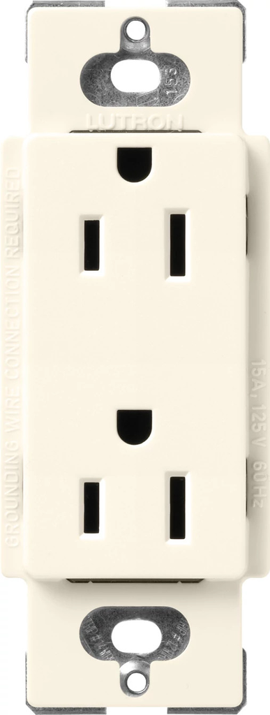Product image for Lutron SCR-15-BI Satin 15 Amp Receptacle