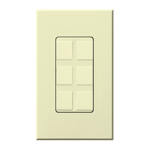 Product image for Lutron NT-6PF-AL SIX PORT FRAME W/BLAN