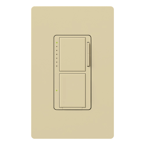 Product image for Lutron MA-L3S25-IV 300 W 120 VAC 2.5 Amp Ivory 1-Pole Fan/Incandescent/Halogen Wall Dimmer and Switch