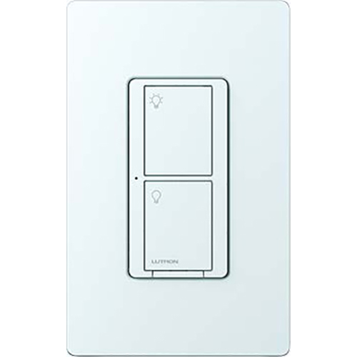 Product image for Lutron Electronics PD-5S-DV-WH 120/277 VAC 5 Amp 2-Button White Electronic Radio Frequency Switch