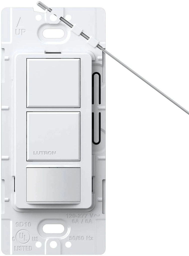 Product image for Lutron MS-OPS6-DDV-WH 120 to 277 VAC 6 Amp 1-Pole Dual Circuit White Occupancy Sensor Switch