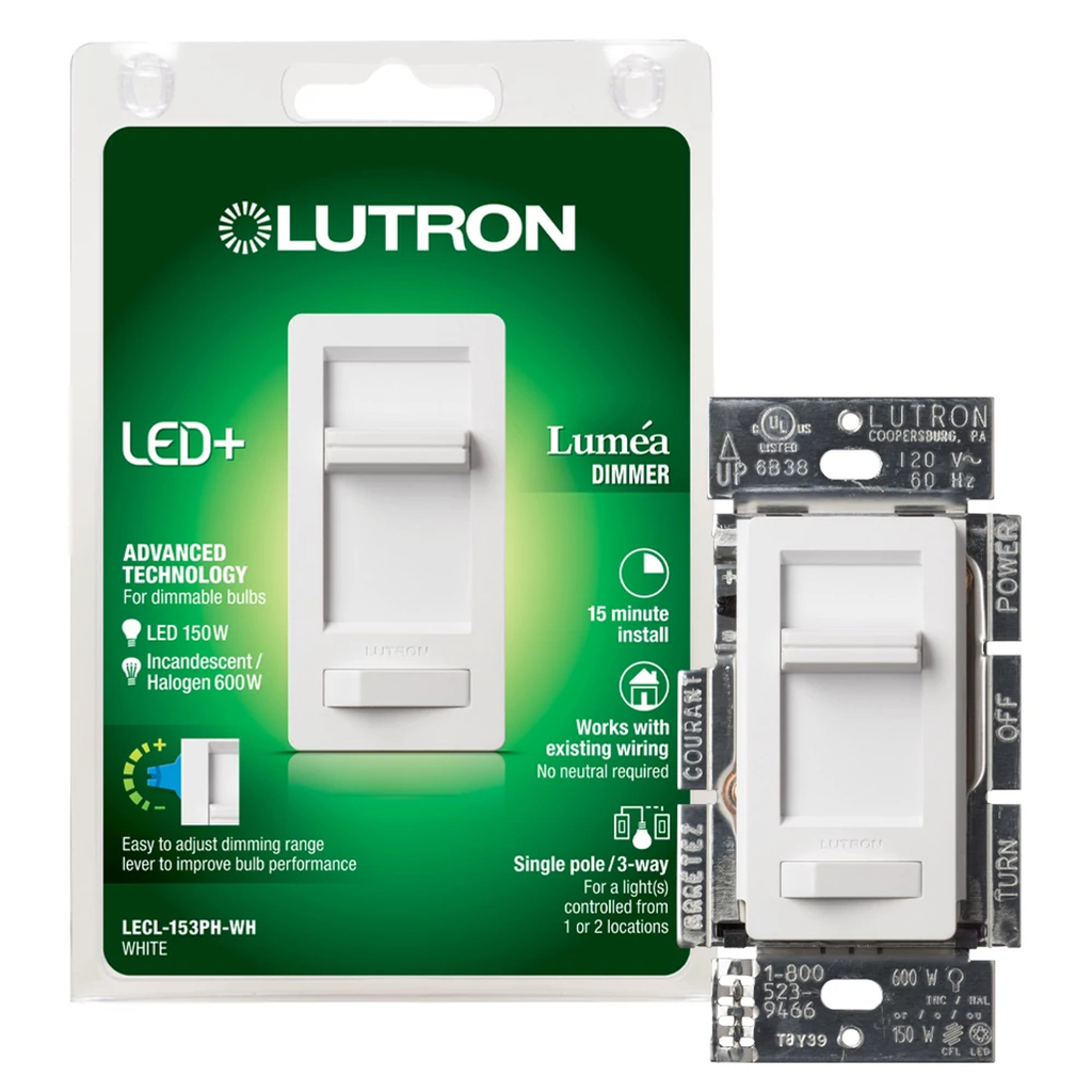 Product image for Lutron LECL-153PH-WH LUMEA CL 150W CLA