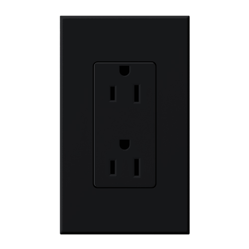 Product image for Lutron NTR-15-TR-BL NT 15A TAMPER RESIST RECP BLACK