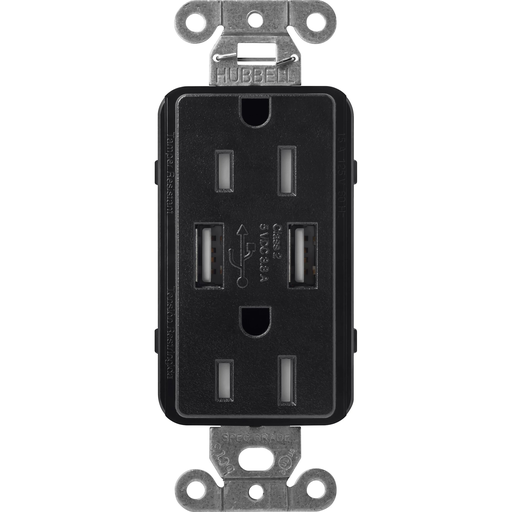 Product image for Lutron SCR-15-UBTR-MN SC 15A USB TAMPE
