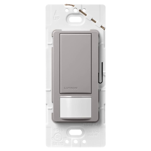 Product image for Lutron MS-OPS2-GR Maestro 250 watt Gray 1-Pole Occupancy Sensor Switch