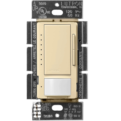 Product image for Lutron MSCL-OP153M-IV 120 VAC Ivory 1-Pole/Multi-Location Motion Sensor Occupancy Light Switch and Dimmer