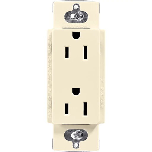 Product image for Lutron CAR-15-AL 15A CLARO RECEPTACLE,
