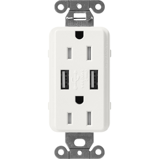 Product image for Lutron SCR-15-UBTR-RW SATIN 15A USB RE