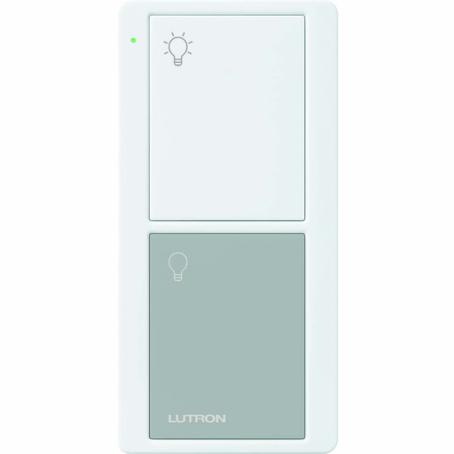 Product image for Lutron PJ2-2B-GWG-L01 10 mA 10 VDC 434 Megahertz 2-Button White/Gray Remote Control