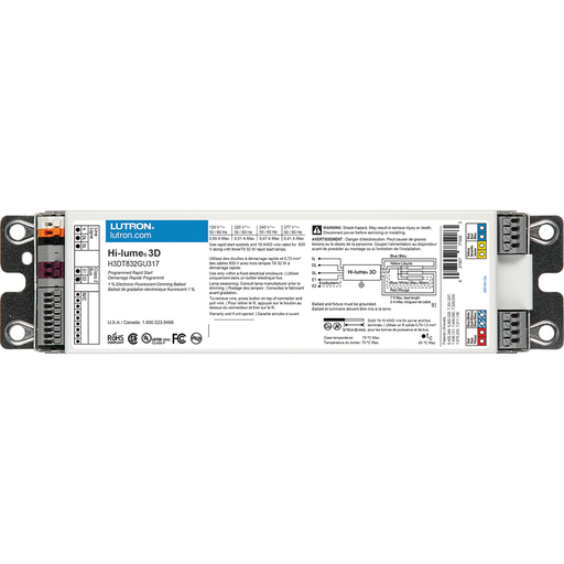Product image for Lutron H3DT832GU317 HI-LUME 3D T8 32W