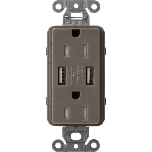 Product image for Lutron SCR-15-UBTR-TF SATIN 15A USB RE