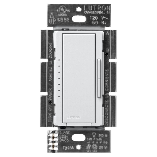 Product image for Lutron MACL-153M-PD 6000W 120V Palladium 1-Pole/3-Way/Multi-Location Incandescent/Halogen Dimmer