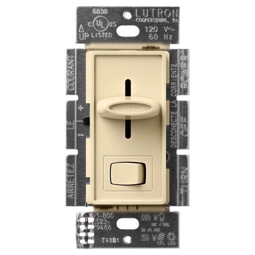 Product image for Lutron Electronics SCL-153PH-IV 600 W 120 Volt Ivory 1-Pole/3-Way Incandescent/Halogen Dimmer