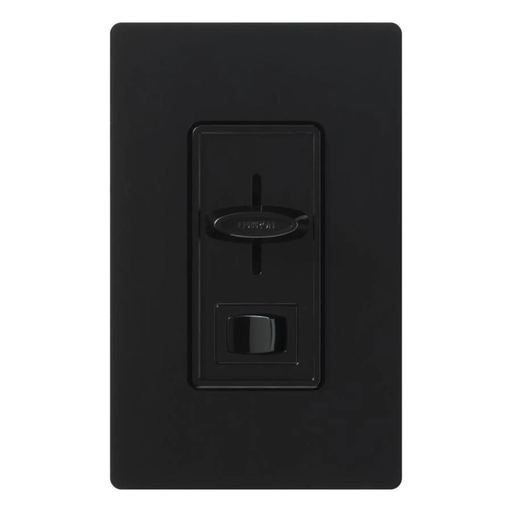 Product image for Lutron SFSQ-LF-BL 360 W 120 VAC 1.5 Amp 1-Pole Black Incandescent/Halogen Fan/Light Speed Control Switch