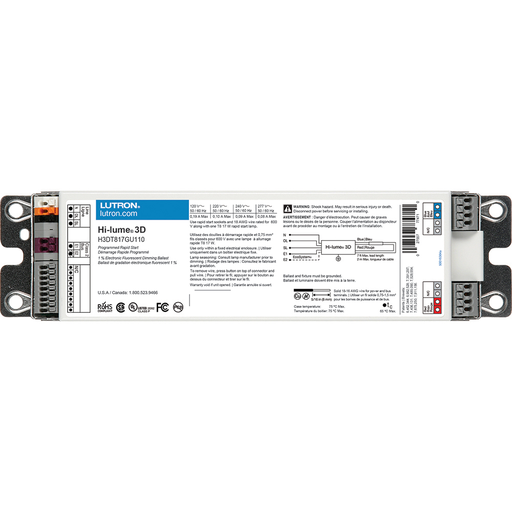 Product image for Lutron H3DT817GU110 HI-LUME 3D T8 17W